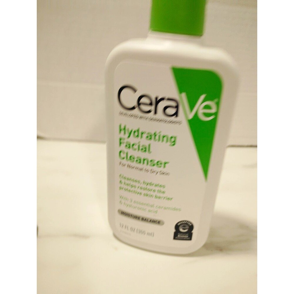 CeraVe Hydrating Facial Cleanser Normal-Dry Fragrance Free HA 12 fl oz